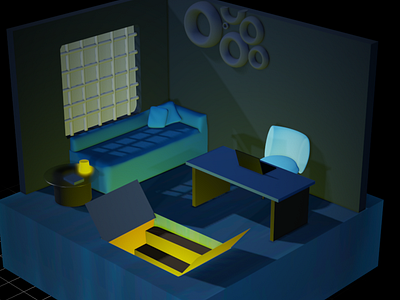 Living room 3D illustration 
#3D #illustration