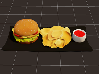 Burger! #3D #modelling 3d design illustration
