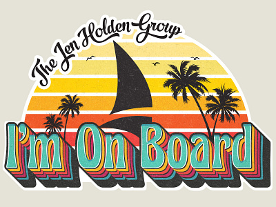Get On Board!! design illustration sticker vector