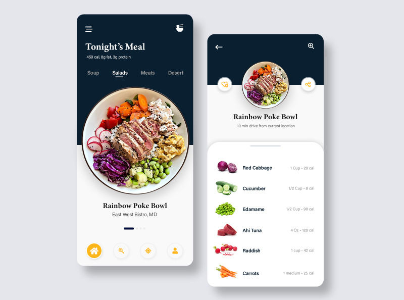 Mobile Food App by Brad Jobmann on Dribbble