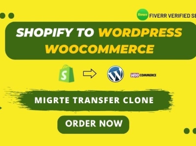 I will migrate shopify to wordpress woocommerce website