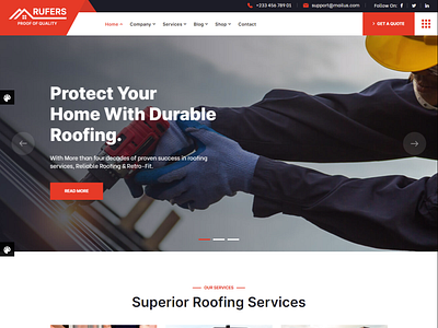 Roofing Service Wordpress Website