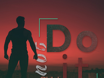 Do not quit graphic design inspirational social media post typography