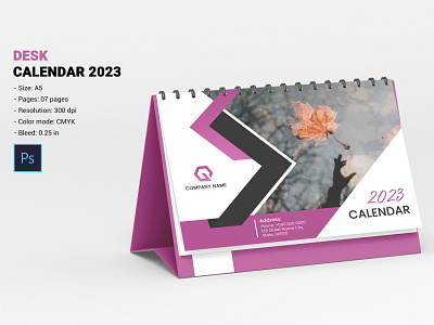 Desk Calendar Template 2023 2023 calendar agency calendar business calendar calendar design calendar template company calendar corporate calendar desk calendar 2023 office calendar photoshop template psd calendar