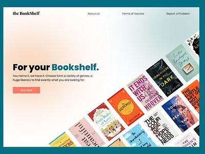 Landing Page UI for Book Store