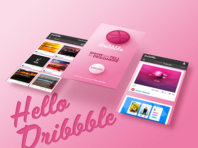 Dribbble Mobile App Concept app app design mobile app ui ux