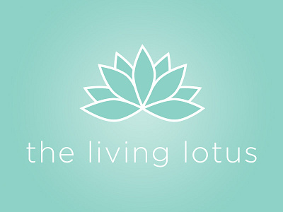 The Living Lotus Logo brand floral flower green logo lotus yoga