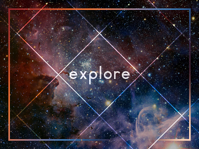 Space Exploration Website Header colors geometric overlay space stars