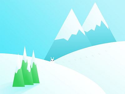 Snowy Hills Illustration design digital design digital illustration illustration photoshop winter