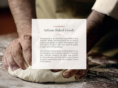 Typography for Bakery bakery font font pairing typeface typography website