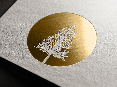 Mark for a New Client brand identity branding clean embossed gold foil logo nature simple tree