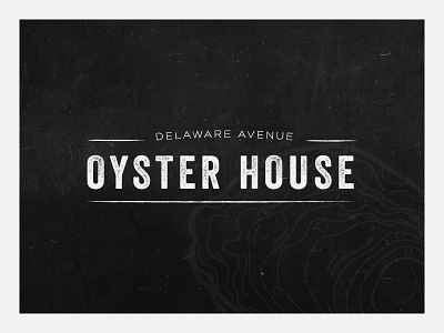 Oyster House Logo branding chalkboard grunge identity logo oyster