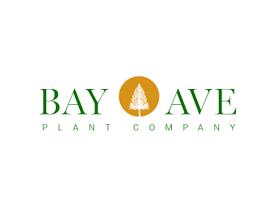 Bay Avenue Plant Company Logo brand branding clean identity logo nature typography