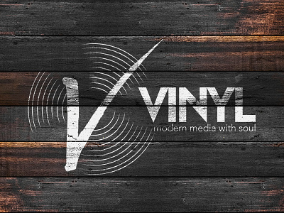 Vinyl Logo Wood Wall branding design logo texture