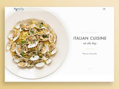 Italian Restaurant Homepage food italian minimalist restaurant typography web design website