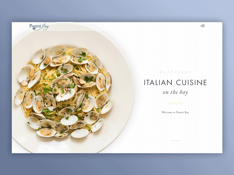 Website Navigation Animation animation food menu nav navigation restaurant transition web design website