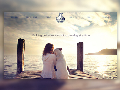 Dog Training Homepage Concept dog homepage website