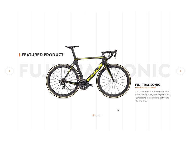 Featured Product Animation animation bicycle bike cycling grid ux web website