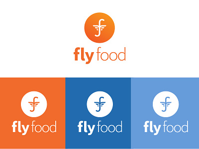 Food Delivery Logo blue brand branding clean icon logo logotype modern orange