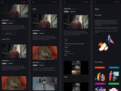 Website design (mobile) / Film Lab Production