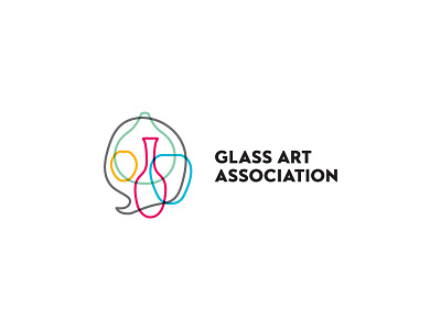 Glass Art Association branding identity logo