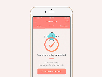 Gratitude Entry - Confirmation Screen