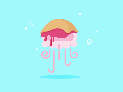 Peanut Butter Jellyfish illustration jelly jellyfish peanut butter vector