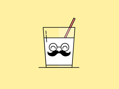 Milk Moustache illustration milk milk moustache moustache movember vector