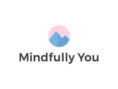 Mindfully You health logo mindfulness mountains wellness