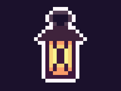 Lantern graphic design logo pixel art