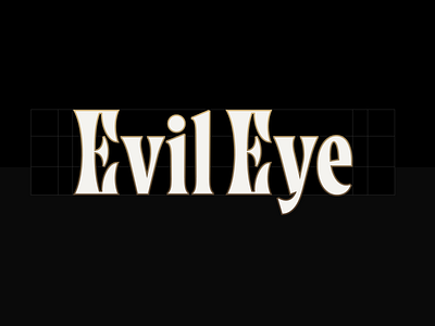 Evil Eye Concept hippie retro type typography wordmark