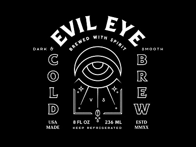 Evil Eye Concept II branding coffee cold brew eye mystical spooky vintage