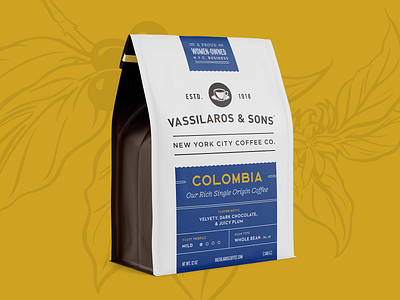 Vassilaros & Sons — Colombia, Single Origin coffee coffee bag packaging