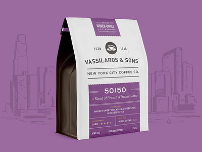 Vassilaros & Sons — 50/50 Blend coffee coffee bag packaging