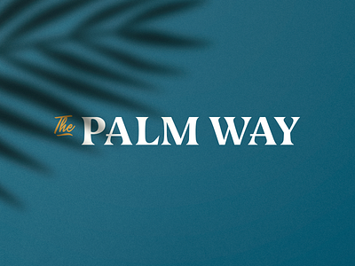 The Palm Way — Motel & Bungalows, Concept 1 hotel logo motel palm retro tiki