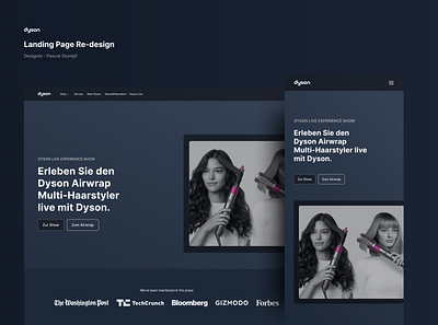 Dyson Landing Page Re-design branding design graphic design ui ux webdesign