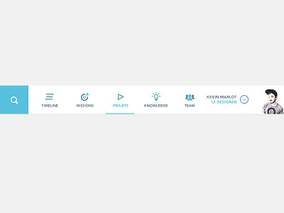 WIP Squareteam - Menu blue clean design form hover icon interface menu navigation responsive ui web