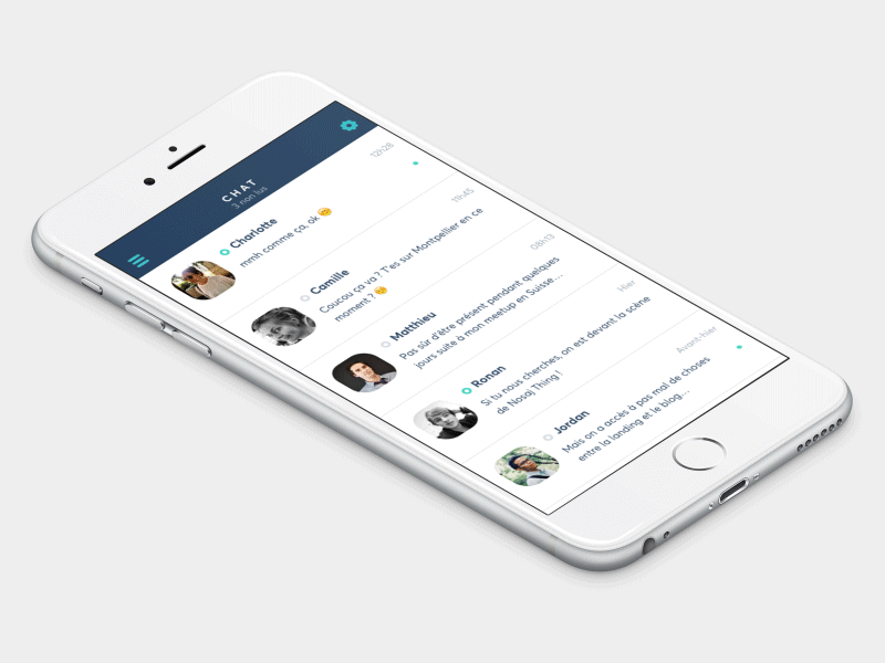 Chat 💬 animation chat contacts discussion listing messages notification talk ui ux