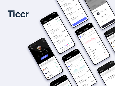 Ticcr app bitcoin chart crypto finance finance app financial fx ios iphone stocks trading trading platform ui
