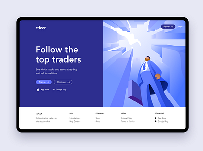 Ticcr – Day mode On! bitcoin crypto crypto exchange desktop finance finance app financial app homepage landing landing page stocks trading ui ux web web design webdesign website