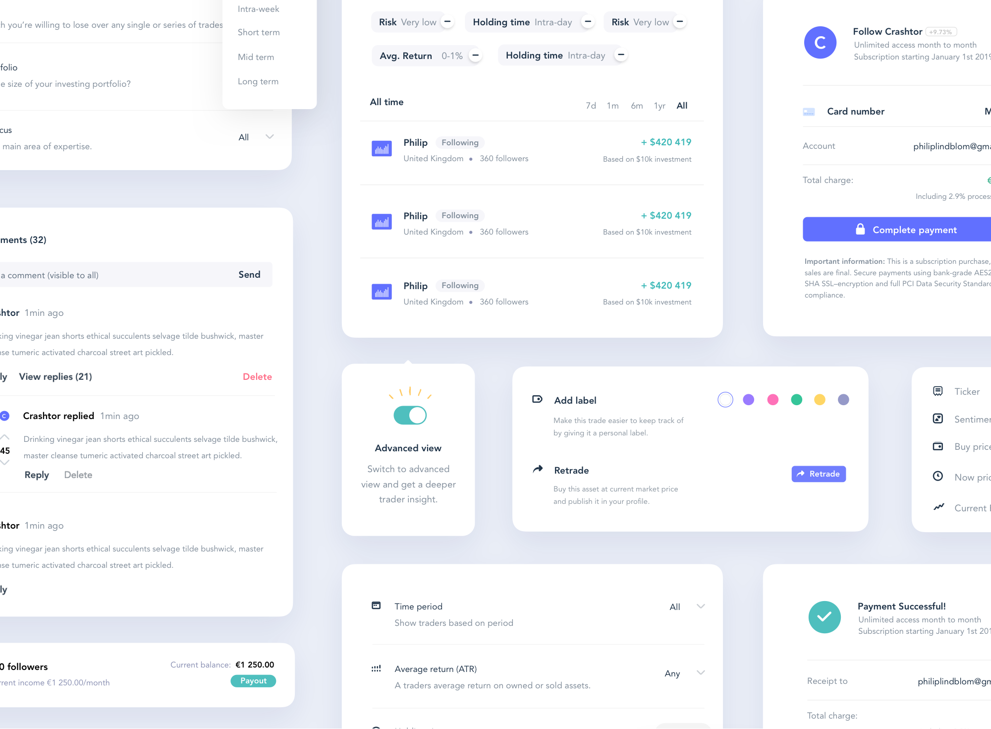 TIccr – UI elements by Philip Dennis on Dribbble