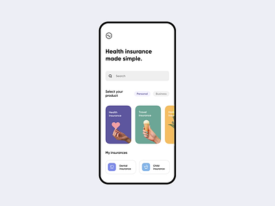 Insurance made simple! ae after effects android animation animations car insurance colorful fitness health health insurance insurance interaction interactiondesign ios iphone light mobile simple ui uiux