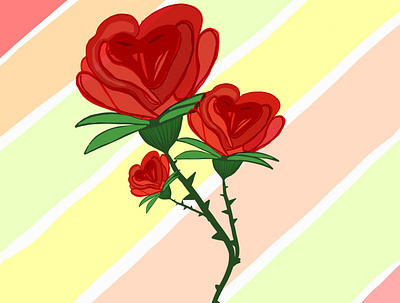 Roses animation graphic design