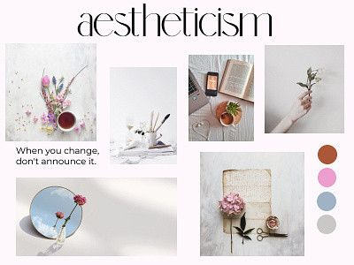 Aesthetic Moodboard branding design graphic design mood board typography