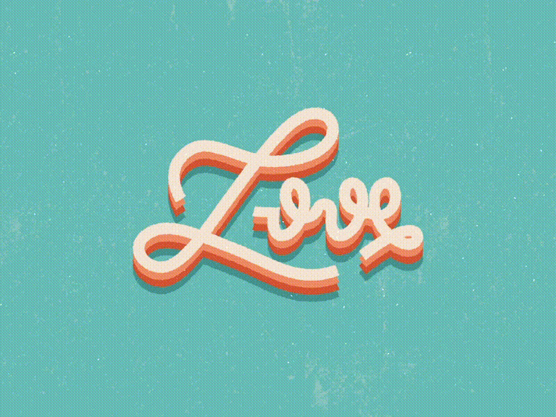 animated LOVE lettering animation digital 2d fun gif illustration motion simple typography vector vector art