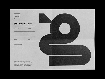36 days of type — Gg 36 days of type design g graphic design type typography