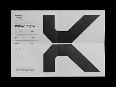 36 days of type — Kk 36 days of type design graphic design k type typography