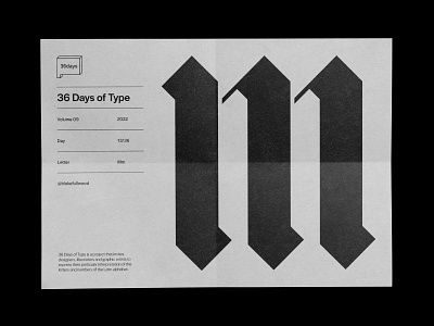 36 days of type — Mm 36 days of type design graphic design m type typography