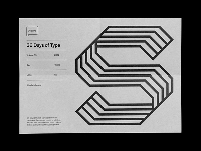 36 days of type — Ss 36 days of type design graphic design s type typography