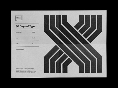 36 days of type — Xx
